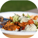 A safely prepared meal